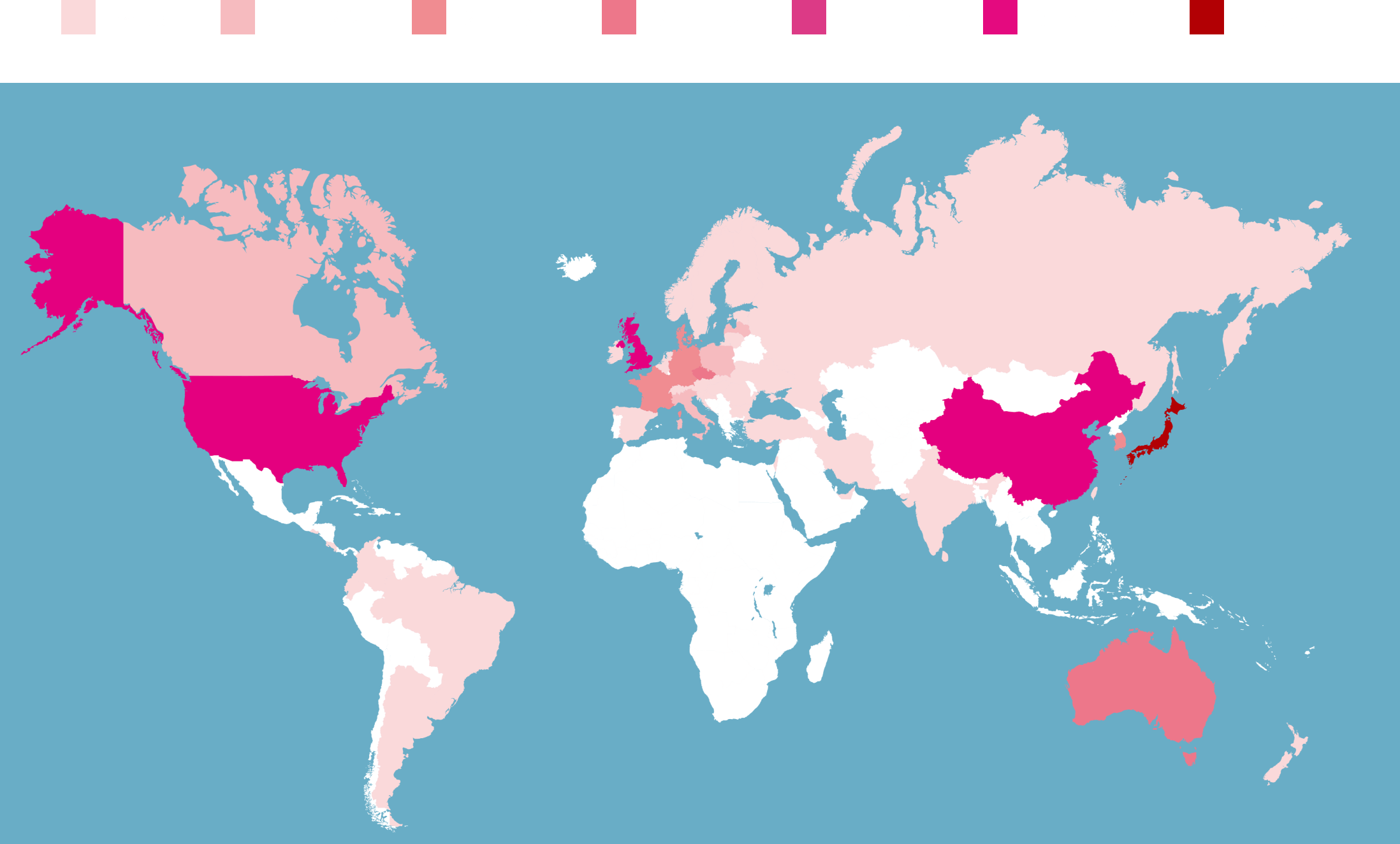 国別応募者数情報マップ